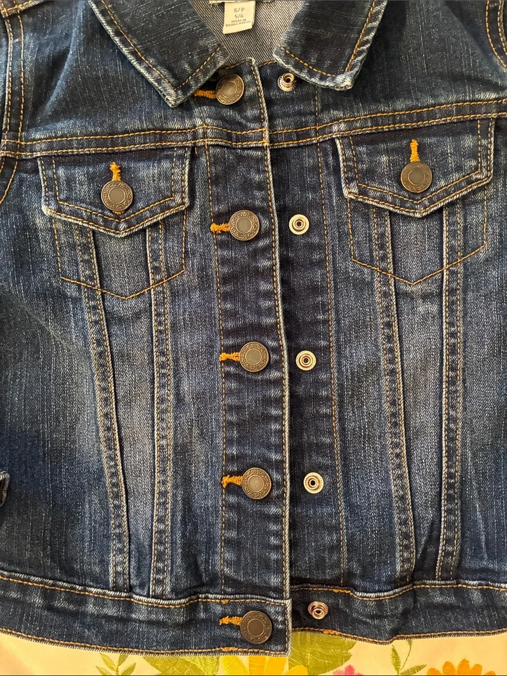 The Children’s Place Indigo Denim Jacket Distressed Jean Jackt